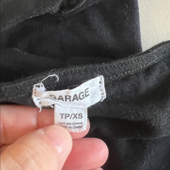 Garage Open Back Fitted Crop Top Black Size XS - Picture 5 of 6